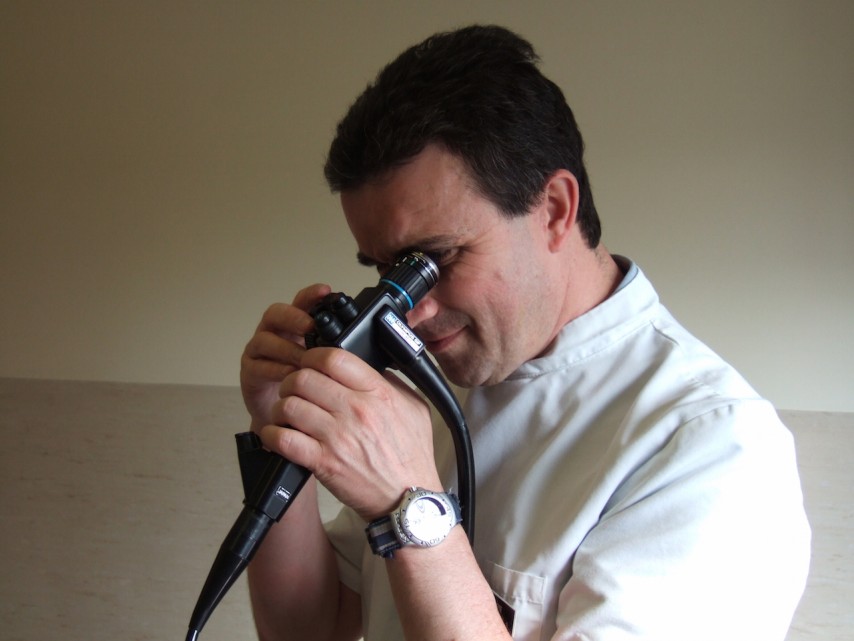 Ken performing endoscopy