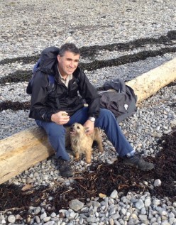 Ken on beach with Halle